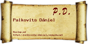 Palkovits Dániel névjegykártya